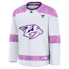 Nashville Predators Fanatics Hockey Fights Cancer Survivor Practice Jersey Discount