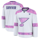 St. Louis Blues Fanatics Hockey Fights Cancer Survivor Practice Jersey Discount