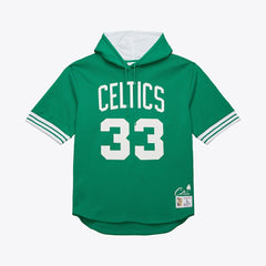 Larry Bird Boston Celtics Mesh Name & Number Short Sleeve Hoodie Online