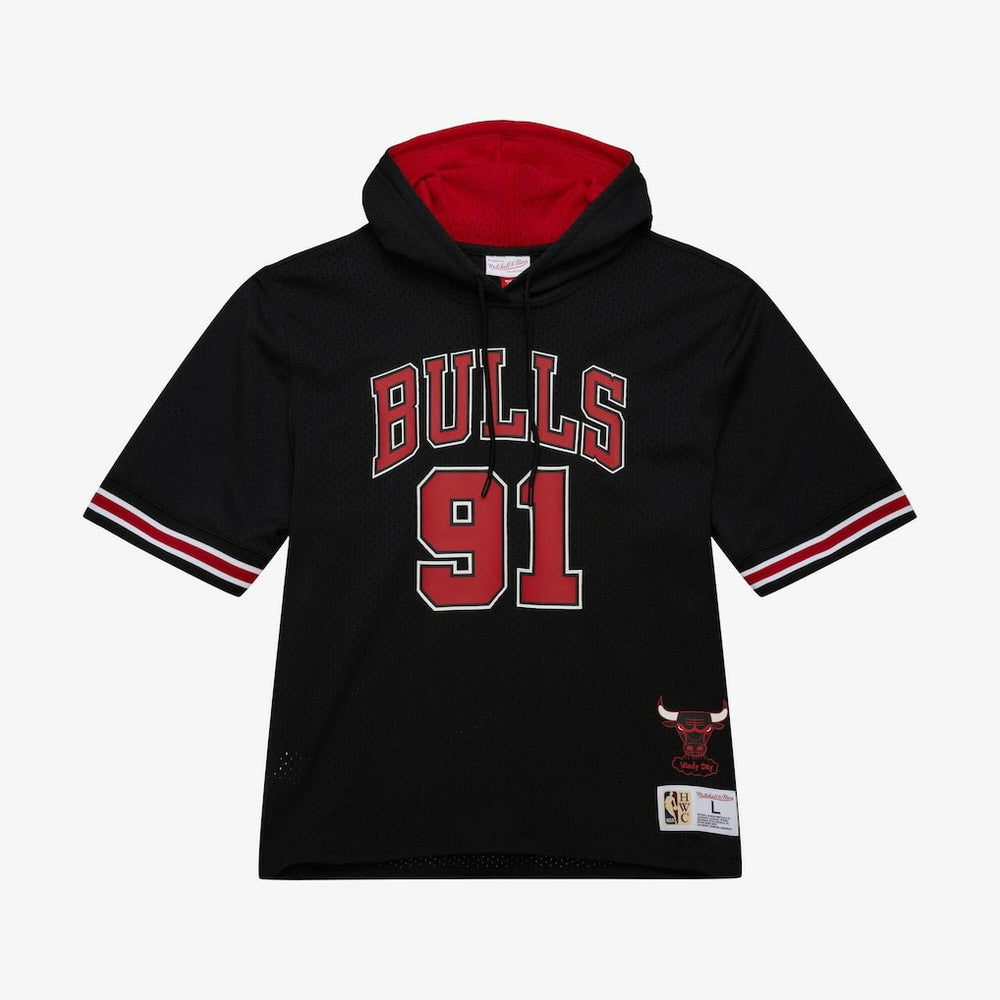 Dennis Rodman Chicago Bulls Mesh Name & Number Short Sleeve Hoodie sale Online