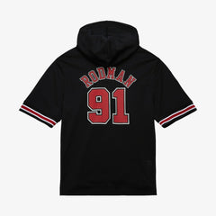 Dennis Rodman Chicago Bulls Mesh Name & Number Short Sleeve Hoodie sale Online