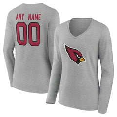 Arizona Cardinals Women's Team Authentic Personalized Name & Number Long Sleeve V-Neck T-Shirt
