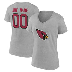 Arizona Cardinals Women's Team Authentic Personalized Name & Number V-Neck T-Shirt
