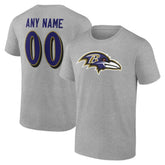 Baltimore Ravens Team Authentic Personalized Name & Number T-Shirt