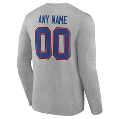 Buffalo Bills Team Authentic Personalized Name & Number Long Sleeve T-Shirt