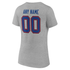 Buffalo Bills Women's Team Authentic Personalized Name & Number V-Neck T-Shirt