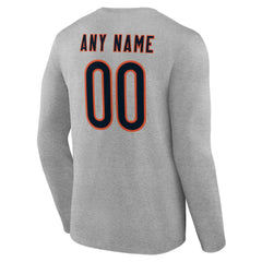 Chicago Bears Team Authentic Personalized Name & Number Long Sleeve T-Shirt