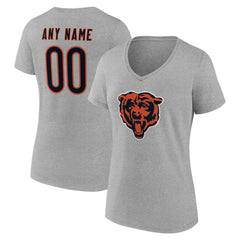 Chicago Bears Women's Team Authentic Personalized Name & Number V-Neck T-Shirt