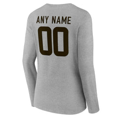 Cleveland Browns Women's Team Authentic Personalized Name & Number Long Sleeve V-Neck T-Shirt