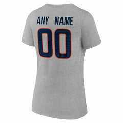 Denver Broncos Women's Team Authentic Personalized Name & Number V-Neck T-Shirt