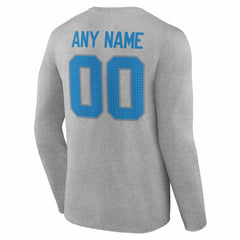 Detroit Lions Team Authentic Personalized Name & Number Long Sleeve T-Shirt
