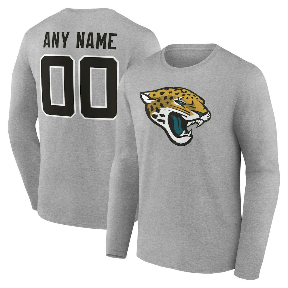 Jacksonville Jaguars Team Authentic Personalized Name & Number Long Sleeve T-Shirt