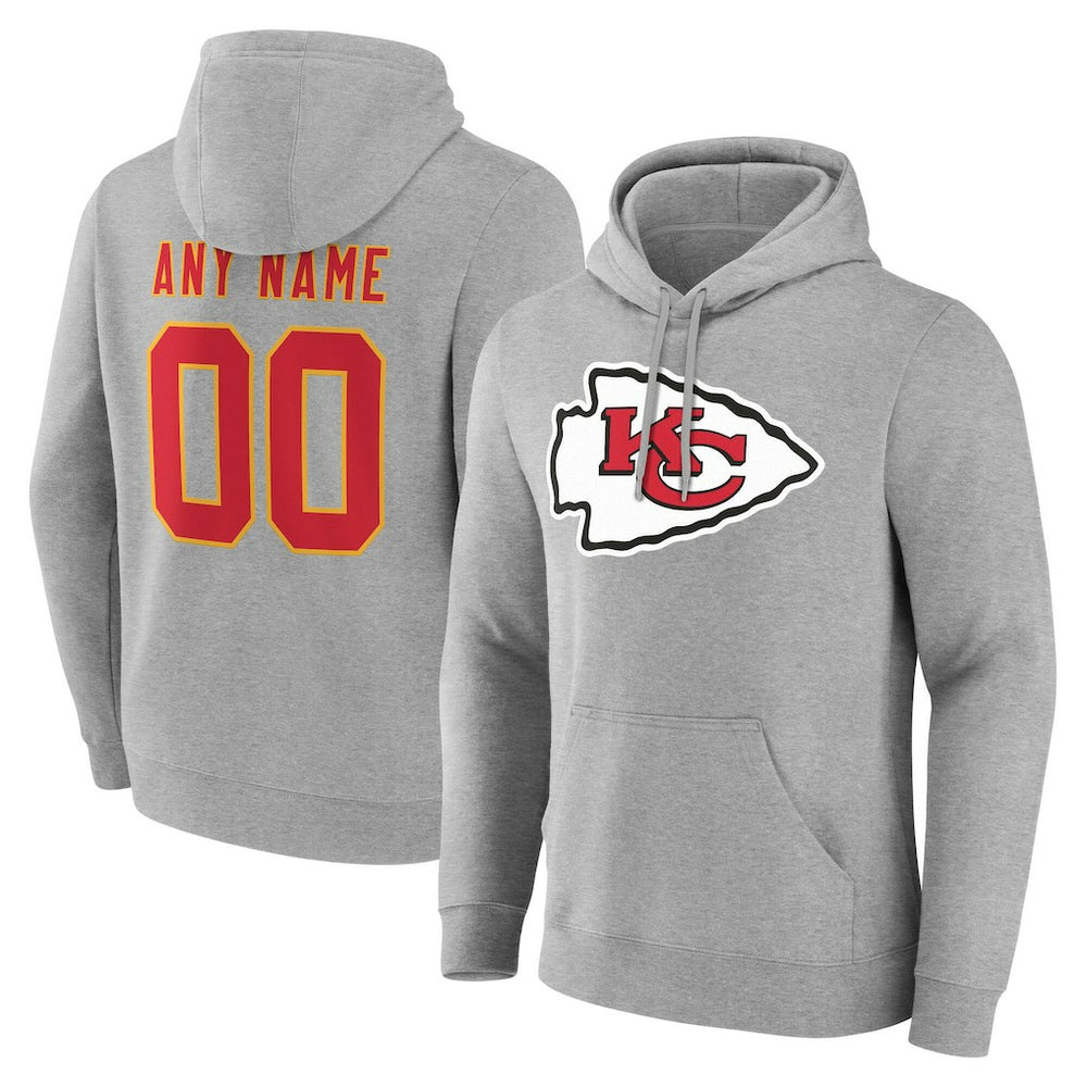 Kansas City Chiefs Team Authentic Personalized Name & Number Hoodie