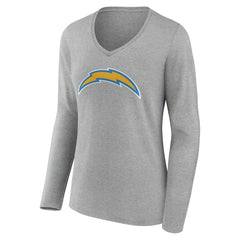 Los Angeles Chargers Women's Team Authentic Personalized Name & Number Long Sleeve V-Neck T-Shirt