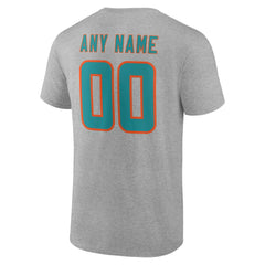Miami Dolphins Team Authentic Personalized Name & Number T-Shirt