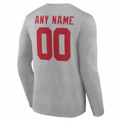 New York Giants Team Authentic Personalized Name & Number Long Sleeve T-Shirt