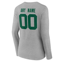 New York Jets Women's Team Authentic Personalized Name & Number Long Sleeve V-Neck T-Shirt