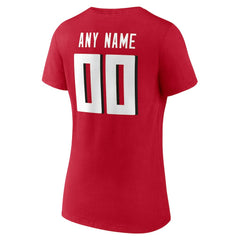 Atlanta Falcons Women's Team Authentic Personalized Name & Number V-Neck T-Shirt