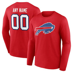 Buffalo Bills Team Authentic Personalized Name & Number Long Sleeve T-Shirt