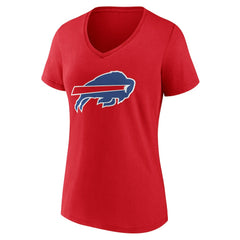 Buffalo Bills Women's Team Authentic Personalized Name & Number V-Neck T-Shirt