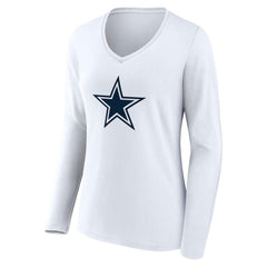 Dallas Cowboys Women's Team Authentic Personalized Name & Number Long Sleeve V-Neck T-Shirt