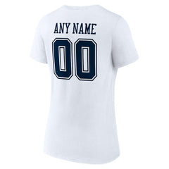 Dallas Cowboys Women's Team Authentic Personalized Name & Number V-Neck T-Shirt