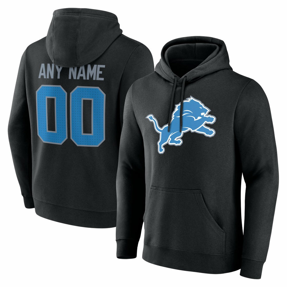 Detroit Lions Team Authentic Personalized Name & Number Hoodie