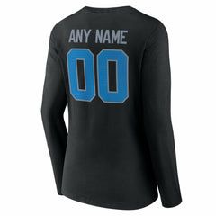 Detroit Lions Women's Team Authentic Personalized Name & Number Long Sleeve V-Neck T-Shirt