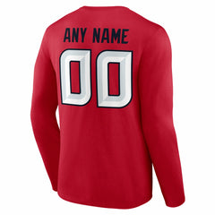 Houston Texans Team Authentic Personalized Name & Number Long Sleeve T-Shirt
