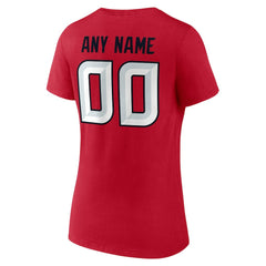 Houston Texans Women's Team Authentic Personalized Name & Number V-Neck T-Shirt