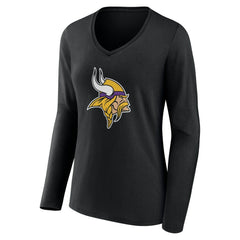Minnesota Vikings Women's Team Authentic Personalized Name & Number Long Sleeve V-Neck T-Shirt