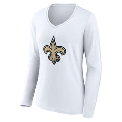 New Orleans Saints Women's Team Authentic Personalized Name & Number Long Sleeve V-Neck T-Shirt