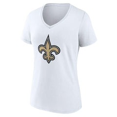 New Orleans Saints Women's Team Authentic Personalized Name & Number V-Neck T-Shirt