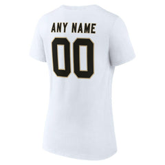 New Orleans Saints Women's Team Authentic Personalized Name & Number V-Neck T-Shirt