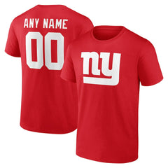 New York Giants Team Authentic Personalized Name & Number T-Shirt