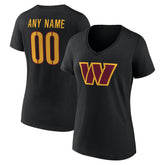 Washington Commanders Women's Team Authentic Personalized Name & Number V-Neck T-Shirt