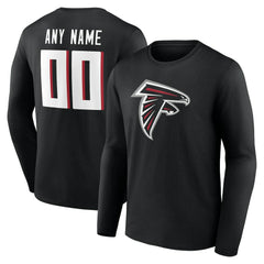 Atlanta Falcons Team Authentic Personalized Name & Number Long Sleeve T-Shirt