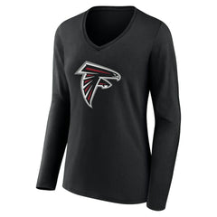 Atlanta Falcons Women's Team Authentic Personalized Name & Number Long Sleeve V-Neck T-Shirt