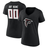 Atlanta Falcons Women's Team Authentic Personalized Name & Number V-Neck T-Shirt