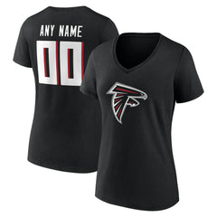 Atlanta Falcons Women's Team Authentic Personalized Name & Number V-Neck T-Shirt