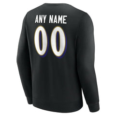 Baltimore Ravens Team Authentic Personalized Name & Number Sweatshirt