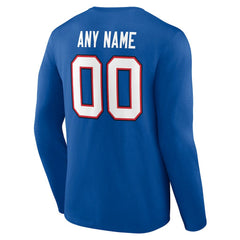 Buffalo Bills Team Authentic Personalized Name & Number Long Sleeve T-Shirt