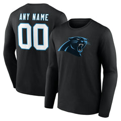 Carolina Panthers Team Authentic Personalized Name & Number Long Sleeve T-Shirt