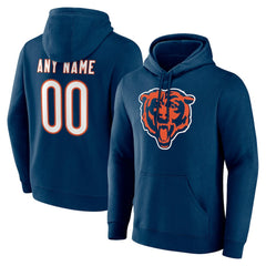 Chicago Bears Team Authentic Personalized Name & Number Hoodie