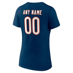 Chicago Bears Women's Team Authentic Personalized Name & Number V-Neck T-Shirt