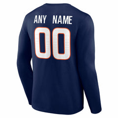 Denver Broncos Team Authentic Personalized Name & Number Long Sleeve T-Shirt