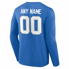 Detroit Lions Team Authentic Personalized Name & Number Long Sleeve T-Shirt