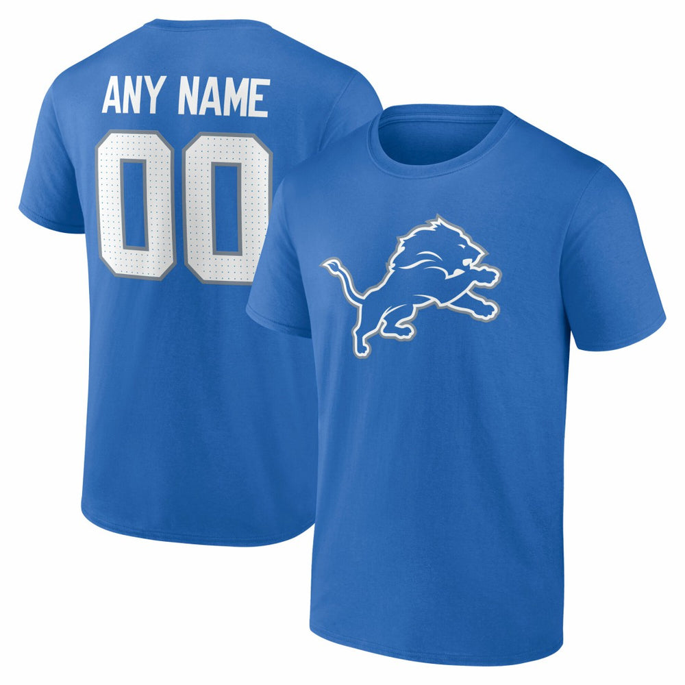 Detroit Lions Team Authentic Personalized Name & Number T-Shirt
