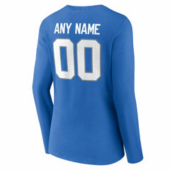 Detroit Lions Women's Team Authentic Personalized Name & Number Long Sleeve V-Neck T-Shirt