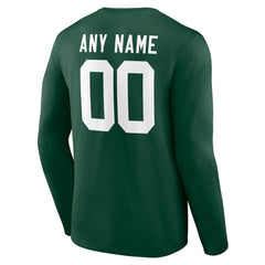 Green Bay Packers Team Authentic Personalized Name & Number Long Sleeve T-Shirt